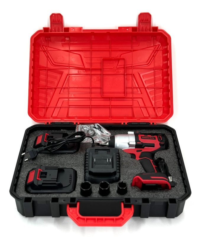 Акумуляторний безщітковий гайковерт HONDA GHG48i ударний гайковерт Хонда в пластиковому кейсі із 2 АКБ 48V, 6Ah