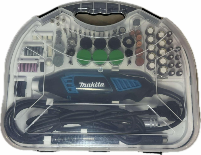 Гравер Makita GD0605 шліфувальна машина Макіта із регулюванням обертів гнучкий вал + 200 насадок