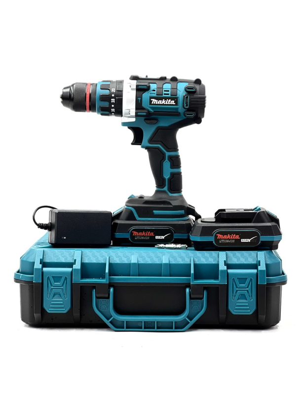 Ударний шурупокрут Makita з металевим патроном на 13 мм Акумуляторний шуруповерт Макіта із 2 АКБ 36V, 6Ah