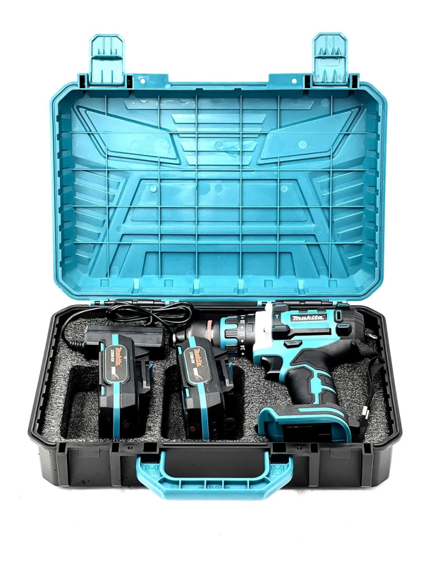 Ударний шурупокрут Makita з металевим патроном на 13 мм Акумуляторний шуруповерт Макіта із 2 АКБ 36V, 6Ah