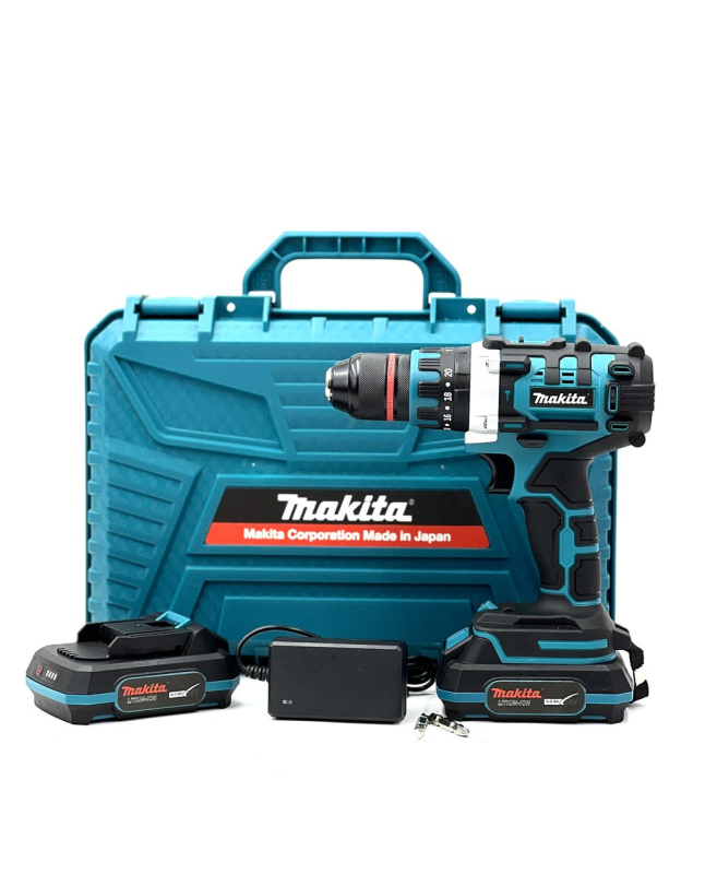 Ударний шурупокрут Makita з металевим патроном на 13 мм Акумуляторний шуруповерт Макіта із 2 АКБ 36V, 6Ah
