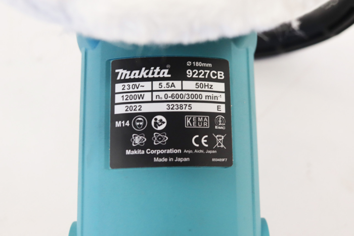 Полірувальна машина для кузова автомобіля Makita 9227CB Машина для полірування Бош з регулюванням обертів