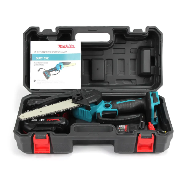 Акумуляторна пила Makita DUC155Z шина 150 мм 2 АКБ 5.0 Ah Гілкоріз Макіта для обрізання дерев та чагарників