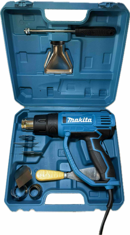 Технічний Фен Makita HG6531CK фен Макіта з регулюванням температури 50 - 500 градусів у пластиковому кейсі