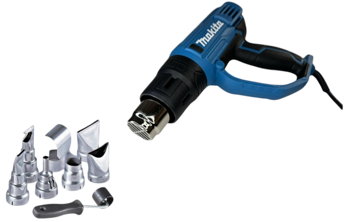 Технічний Фен Makita HG6531CK фен Макіта з регулюванням температури 50 - 500 градусів у пластиковому кейсі