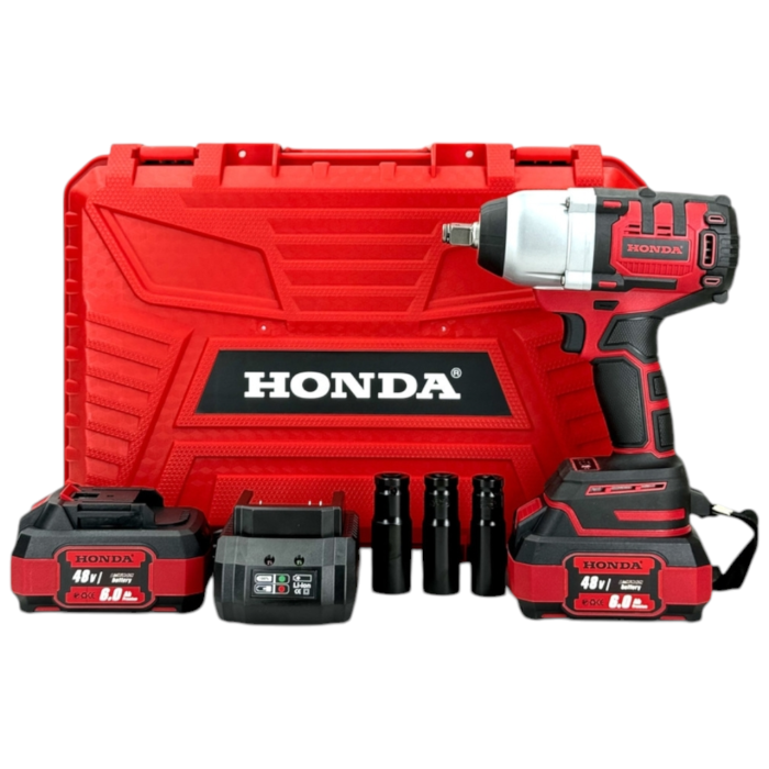 Акумуляторний безщітковий гайковерт HONDA GHG48i ударний гайковерт Хонда в пластиковому кейсі із 2 АКБ 48V, 6Ah