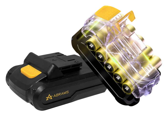 Акумуляторний шуруповерт ABRAMS разом з набором біт свердел та головок в пластиковому кейсі із 2 АКБ 24V/5Ah