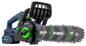 Акумуляторна ланцюгова пила WUBER з  шиною розмір 30 см для обрізки дерев та гілок в пластиковому кейсі із 2 АКБ 48V/5Ah
