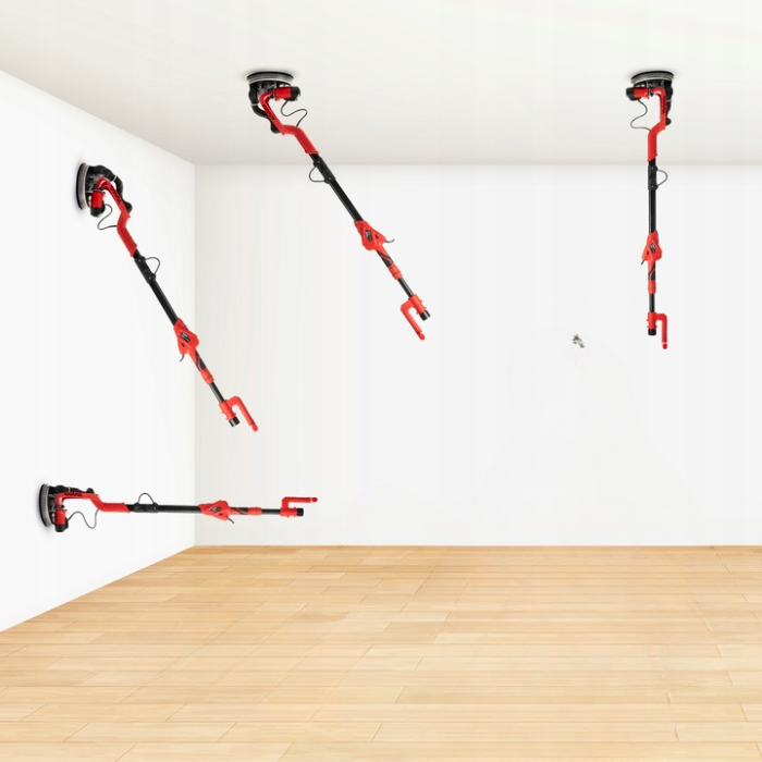 Мережева шліфмашинкажираф для штукатурки стель та стін Lehmann з діодним підсвічуванням шліфувальний диск 225 мм потужністю 2420 В