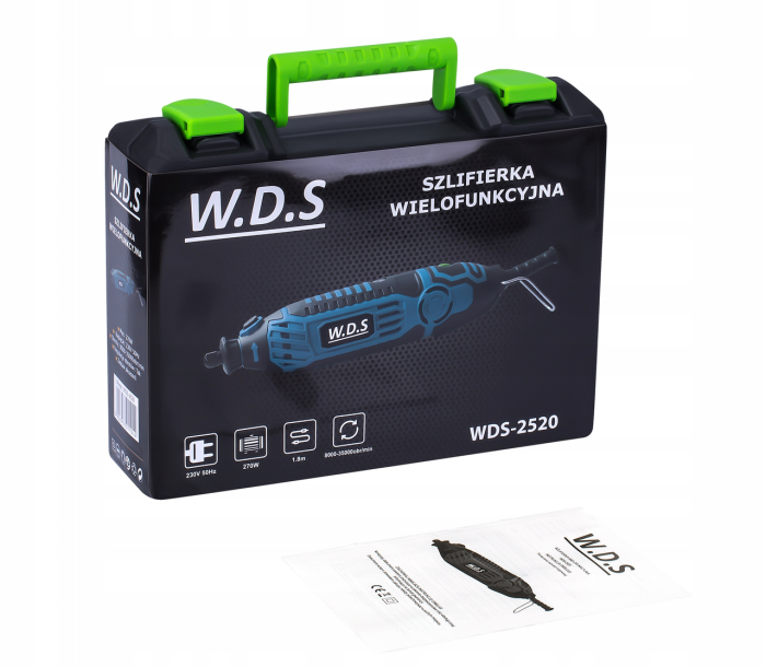 Гравер Шліфувальна машина пряма W.D.S шліфмашинка гравірувальна із Гнучким Валом + насадки 300 шт