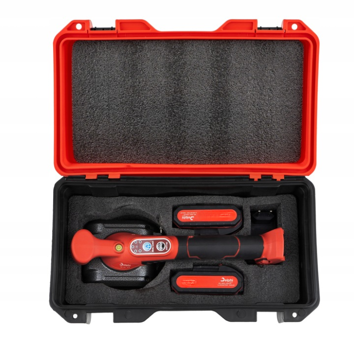 Акумуляторна віброприсоска для плитки Delphi Tools електрична для укладання плитки із 2 АКБ 24V/5Ah в пластиковому кейсі