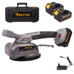 Акумуляторна віброприсоска для плитки BESTEN BE0002855 електрична  для укладання плитки із 2 АКБ 24V/5Ah в пластиковому кейсі