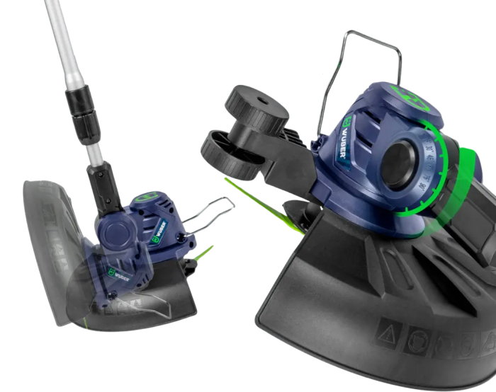 Акумуляторний тример WUBER косарка з кутом нахилу головки для газону та бур'янів з 2 АКБ 36V/5Ah