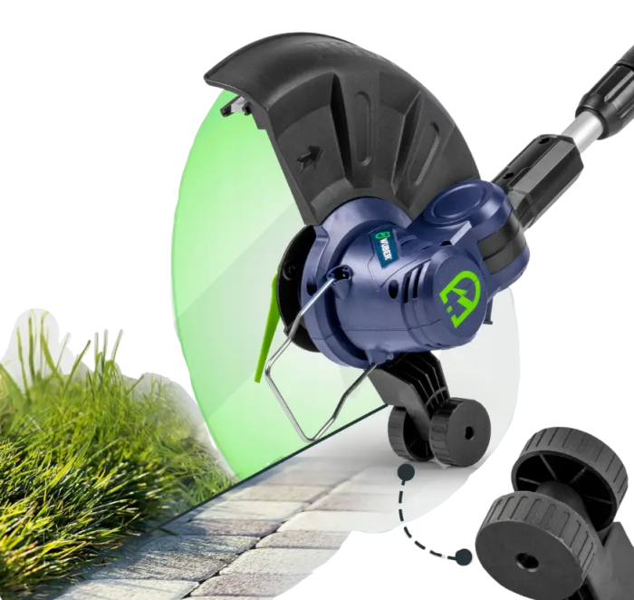 Акумуляторний тример WUBER косарка з кутом нахилу головки для газону та бур'янів з 2 АКБ 36V/5Ah