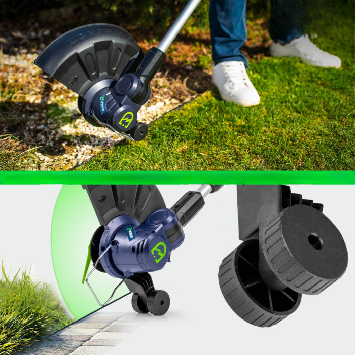 Акумуляторний тример WUBER косарка з кутом нахилу головки для газону та бур'янів з 2 АКБ 36V/5Ah