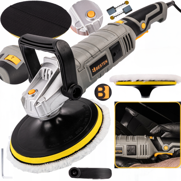 Полірувальна машинка для кузова автомобіля BESTEN 2310 Вт для полірування з регулюванням обертів