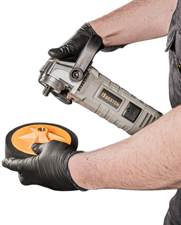 Полірувальна машинка для кузова автомобіля BESTEN 2310 Вт для полірування з регулюванням обертів