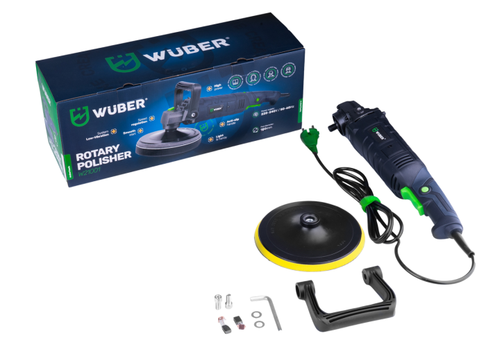 Полірувальна машинка для кузова автомобіля Wuber 2310 Вт для полірування з регулюванням обертів