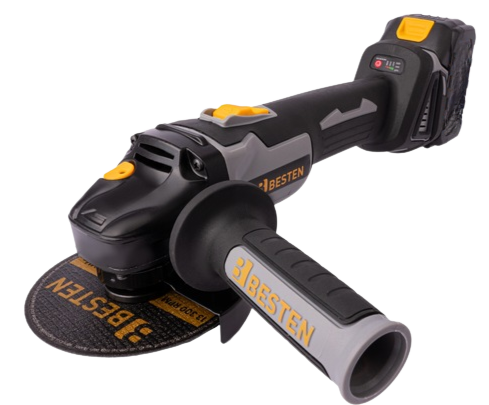 Акумуляторна Болгарка BESTEN із безщітковим двигуном із кругом 125 мм в кейсі 2 акумулятори 36V/5Ah