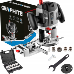 Мережевий фрезер електричний GRAPHITE із регулюванням обертів 16000-30000 об/хв потужністю 2035 Вт