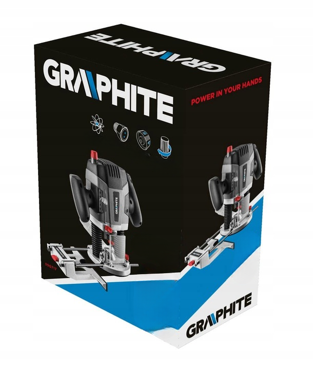 Мережевий фрезер електричний GRAPHITE із регулюванням обертів 16000-30000 об/хв потужністю 2035 Вт