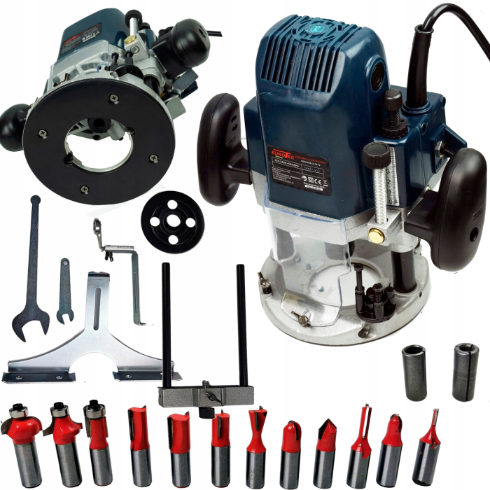 Фрезер мережевий-електричний Eurotec із регулюванням обертів 16000-30000 об/хв потужністю 2035 Вт