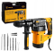 Сетевой перфоратор ударний бочковий DEKO (1155 Вт 4.5 Дж) з патроном SDS Plus у кейсі набір зубил
