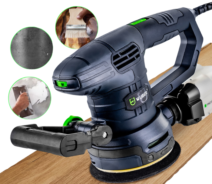 Ексцентрикова шліфмашинка Wuber 450 Вт орбітального типу із регулюванням обертів 6000-12000 об/хв