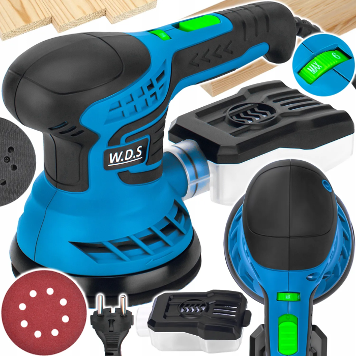 Ексцентрикова шліфмашинка WDS 450 Вт орбітального типу із регулюванням обертів 6000-12000 об/хв