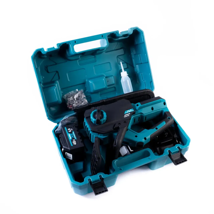 Акумуляторна ланцюгова мініпила Makita DUC357Z електропила безщіткова Макіта з шиною 30 см та 2 АКБ 48V/6Ah з зарядкою в кейсі