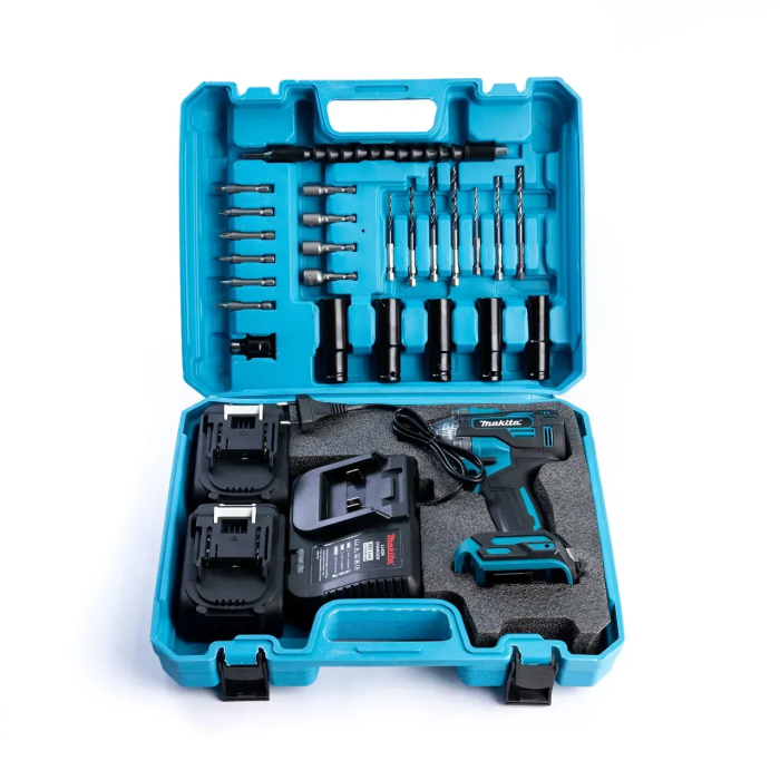 Макіта акумуляторний ударний гайковерт Makita TW007GM 500Hm Безщітковий з набором насадок біт в кейсі із 2 АКБ 48V/6Ah