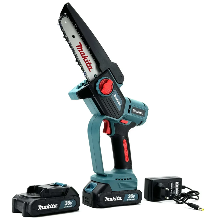 Безщіткова акумуляторна мініпилка Makita DUC101Z 36V Пила Макіта шина 15см з індикатором заряду і автоматичним змащуванням в кейсі