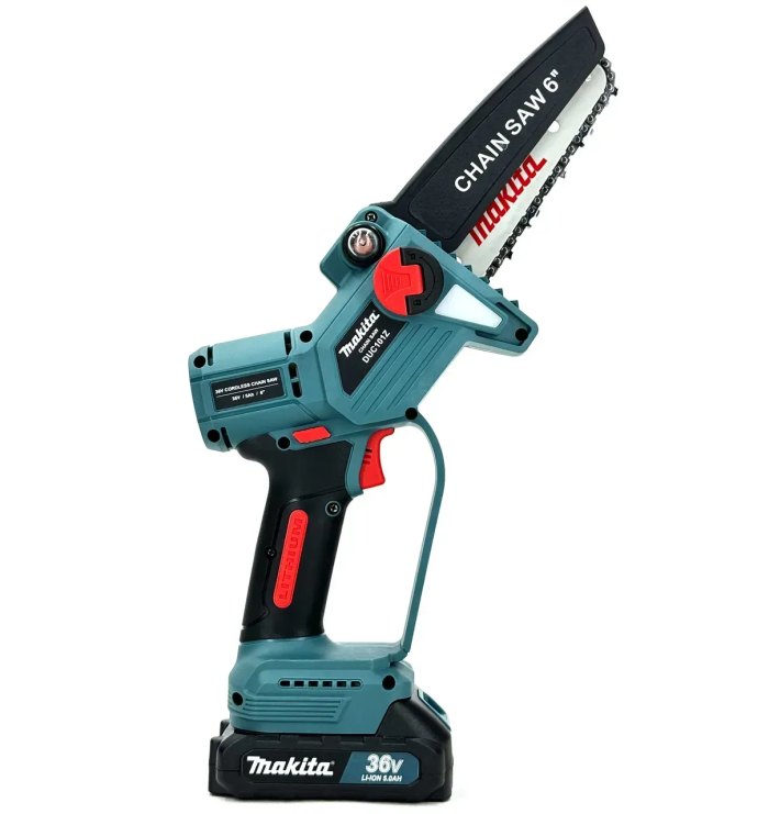 Безщіткова акумуляторна мініпилка Makita DUC101Z 36V Пила Макіта шина 15см з індикатором заряду і автоматичним змащуванням в кейсі