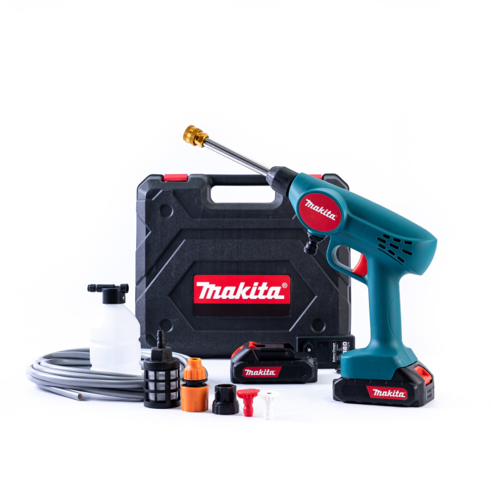 Акб мінімийка автомийка високого тиску Makita ручна мийка побутова Макіта для машини в кейсі з 2 АКБ 48V/6Ah