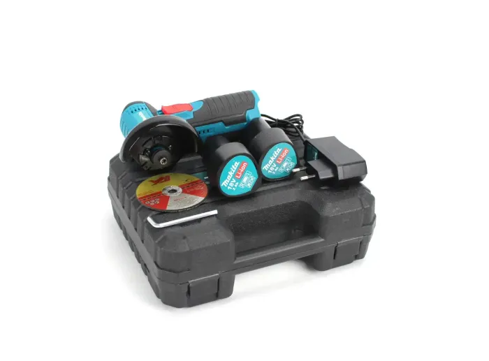 Акумуляторна болгарка Makita 500W із 76 мм диском кутова болгарка Макіта в пластиковому кейсі із 2 АКБ 12V